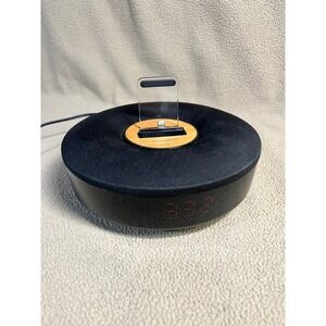 Philips DS1155/37 Lightning Docking Speaker Digital Clock‎ Black Wood
